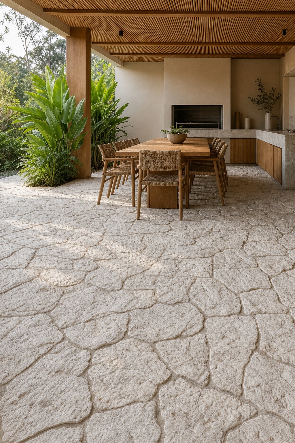 Galala Orgânico aplicado — Caminhos, jardins e pisos externos