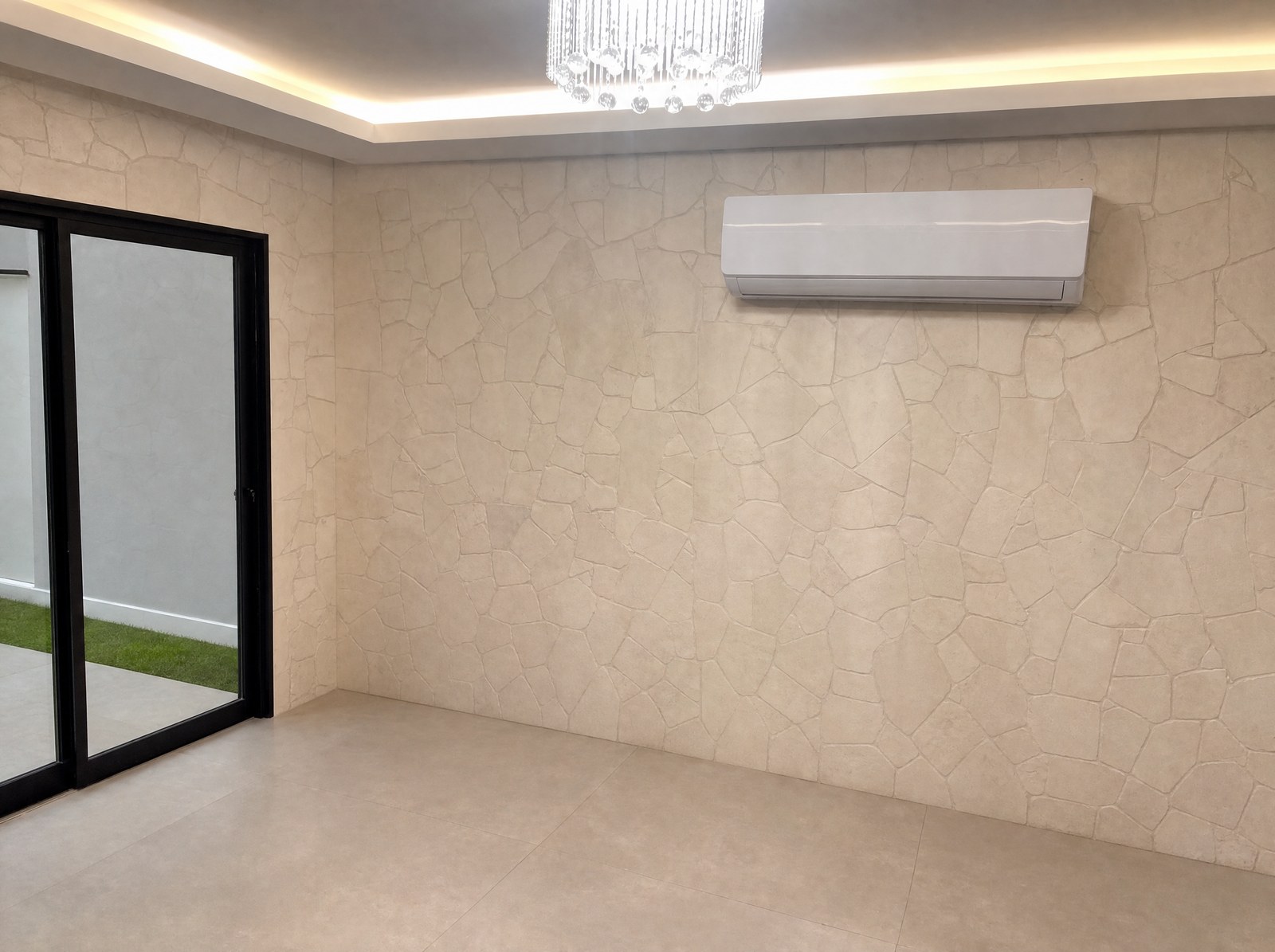 Galala Orgânico aplicado. Revestimento de paredes e muros, interno e externo